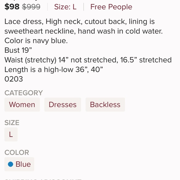 🎉HP NWT Free People Daydream Bodycon Slip Dress - Picture 6 of 6